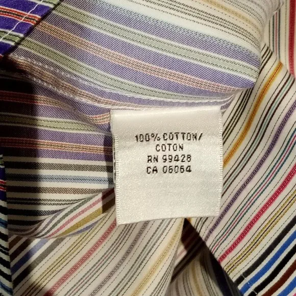 BUGATCHI Collared ShirtMen's sz LargeCottonPurple stripeShaped FitEXC